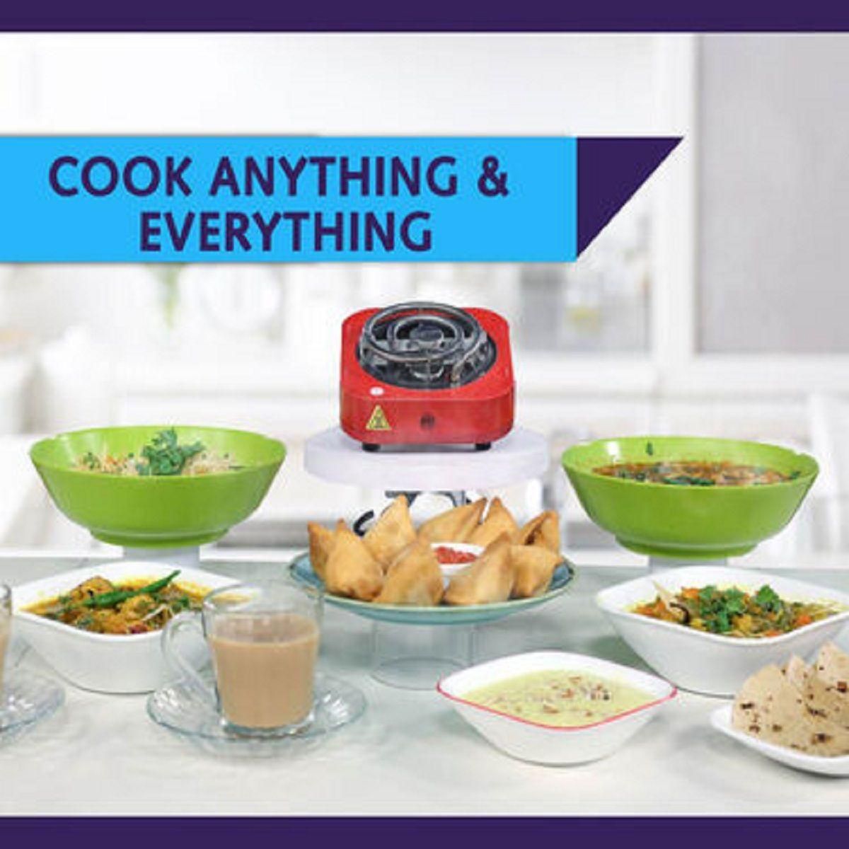 Kitchen Queen Flameless Electric Cooking Stove (Black)