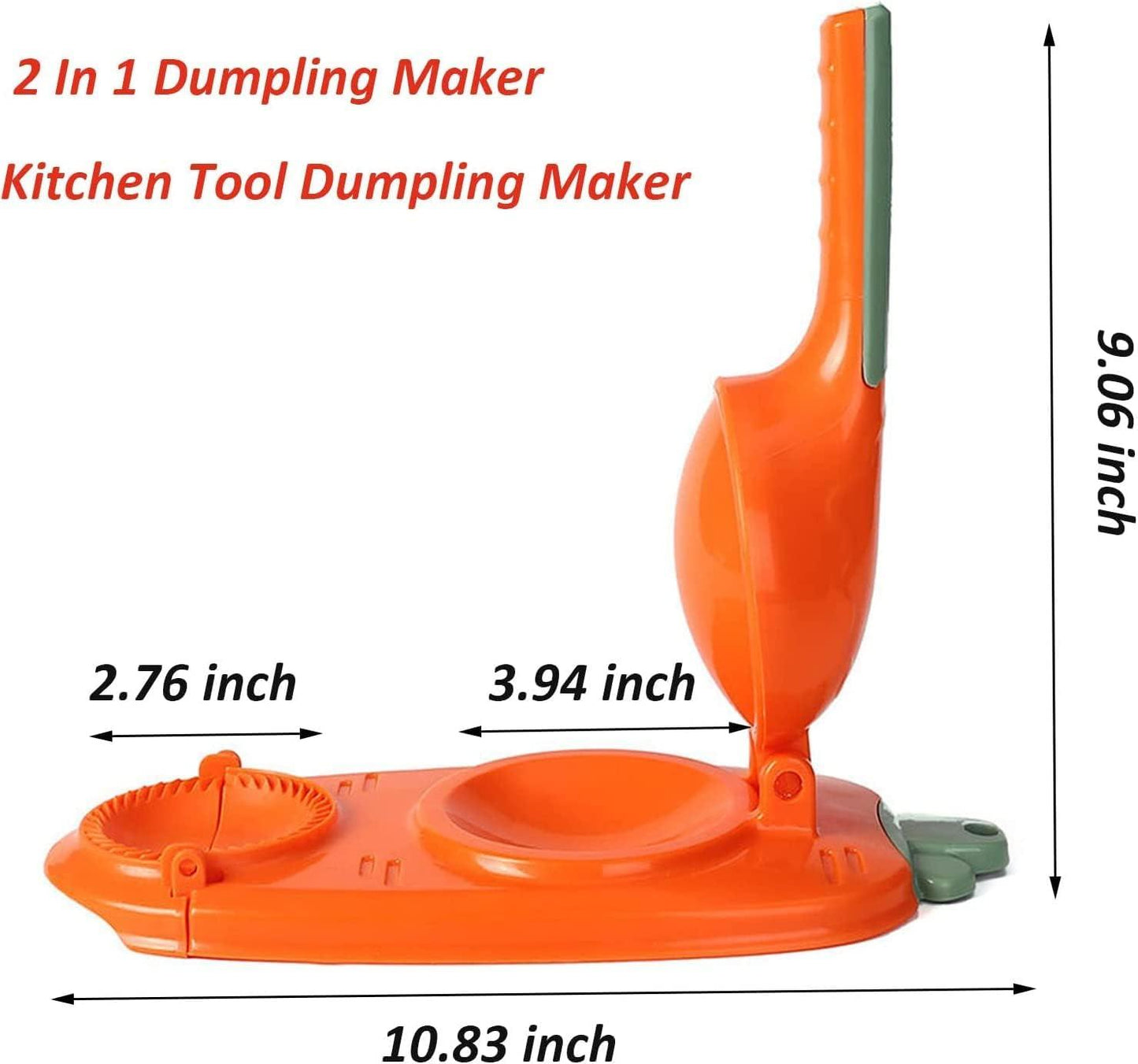 2 In 1 Portable Press Dumpling Skin Maker Machine(Orange)
