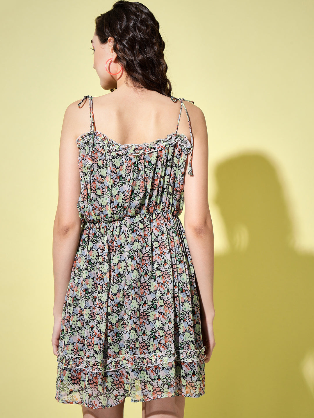 Trend Arrest Women's Printed Flare Short  Dress