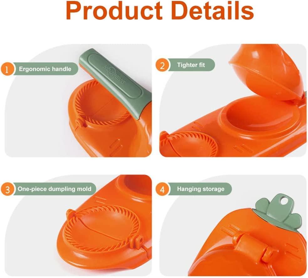 2 In 1 Portable Press Dumpling Skin Maker Machine(Orange)