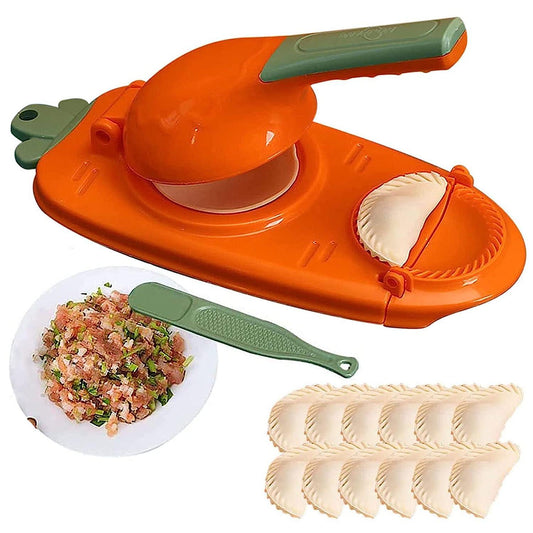 2 In 1 Portable Press Dumpling Skin Maker Machine(Orange)