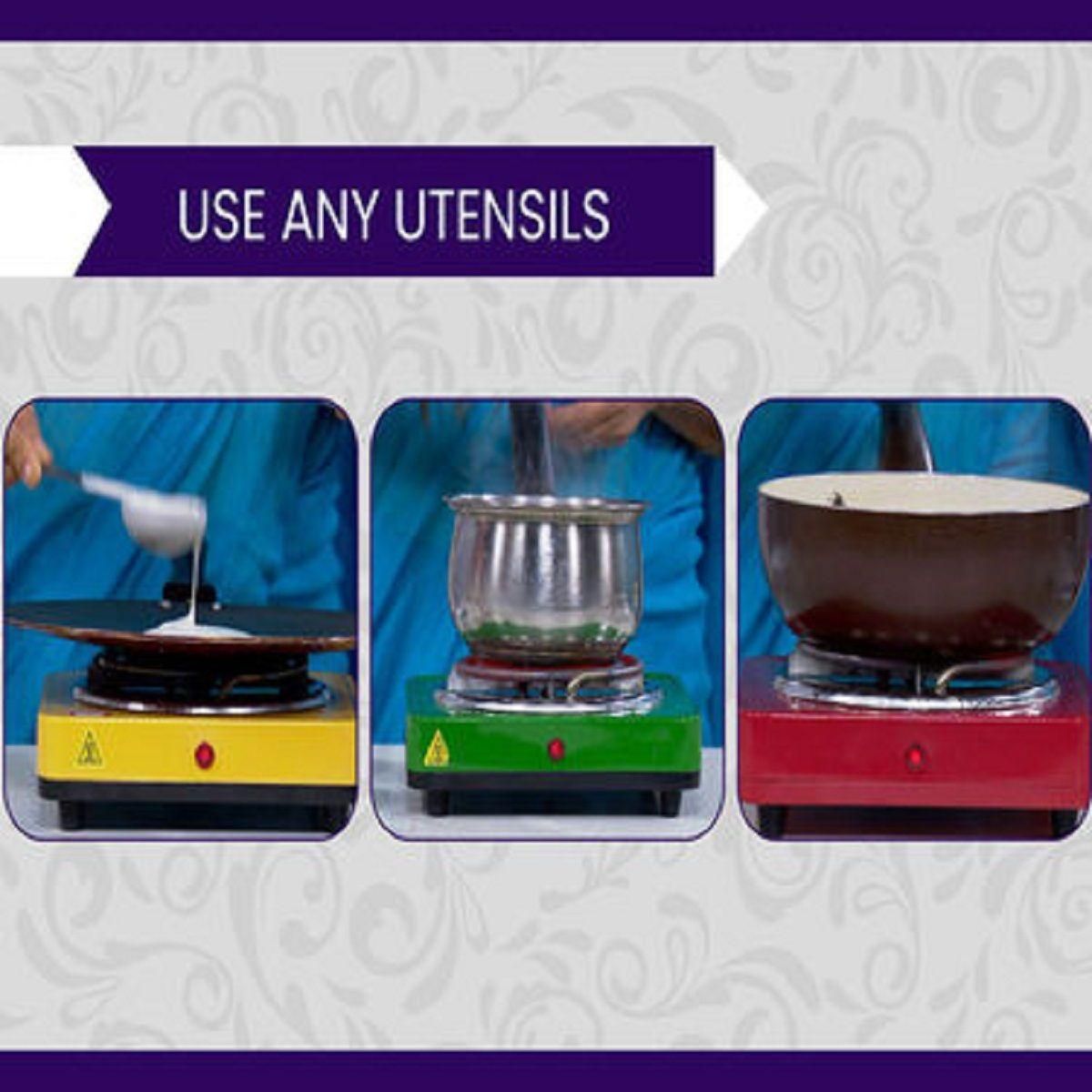 Kitchen Queen Flameless Electric Cooking Stove (Black)