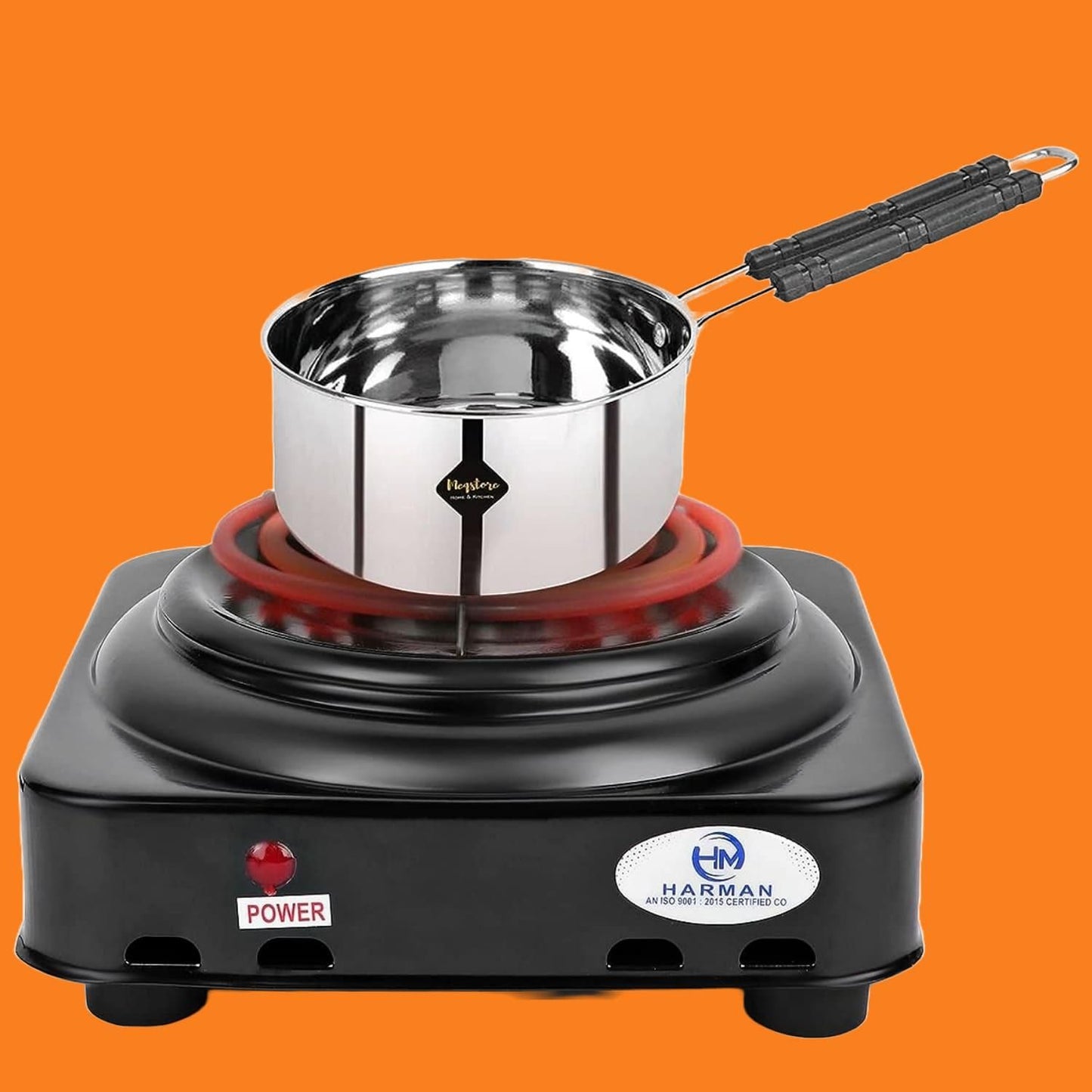 Kitchen Queen Flameless Electric Cooking Stove (Black)